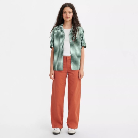 Levi’s Premium Baggy Trousers in Baked Clay Twill - Brown Size 26/31 - Picture 4 of 16